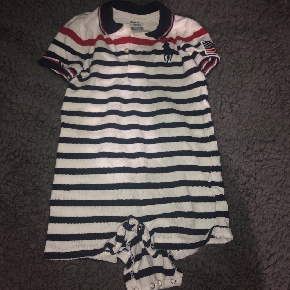 Baby boy Ralph Lauren shorts onesie
